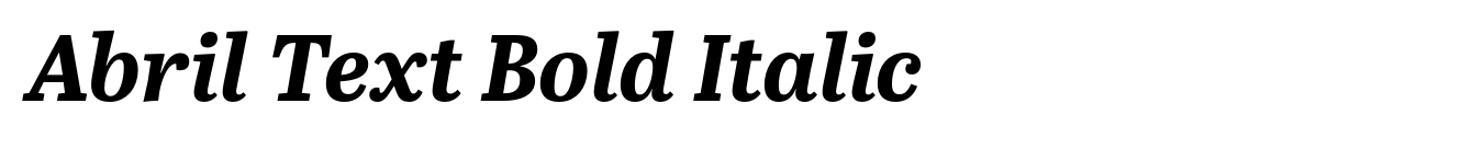 Abril Text Bold Italic